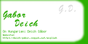 gabor deich business card